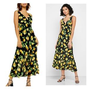NWT TOPSHOP LEMON PRINT DRESS US 4